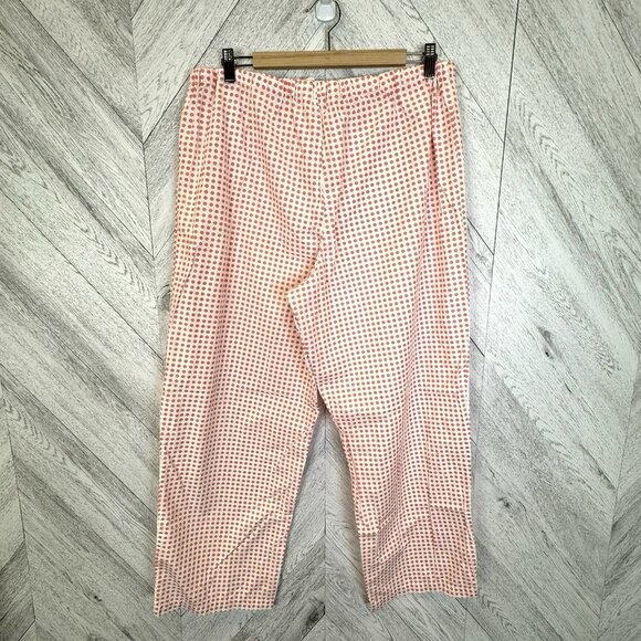 Brooks Brothers Pajama Set Womens Size Large Popover 2 Piece Polka Dot Cotton - Picture 4 of 7